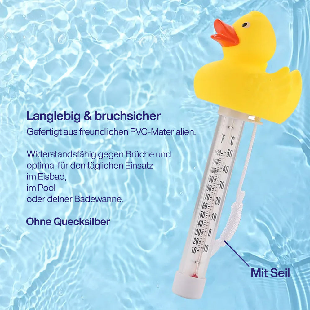 Ice Bath Thermometer with Floating Duck