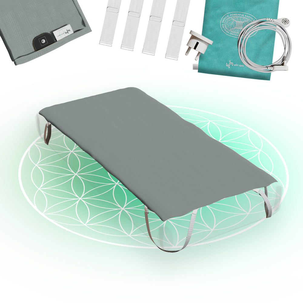 Erdungsbettlaken aus Baumwolle mit Silberfäden